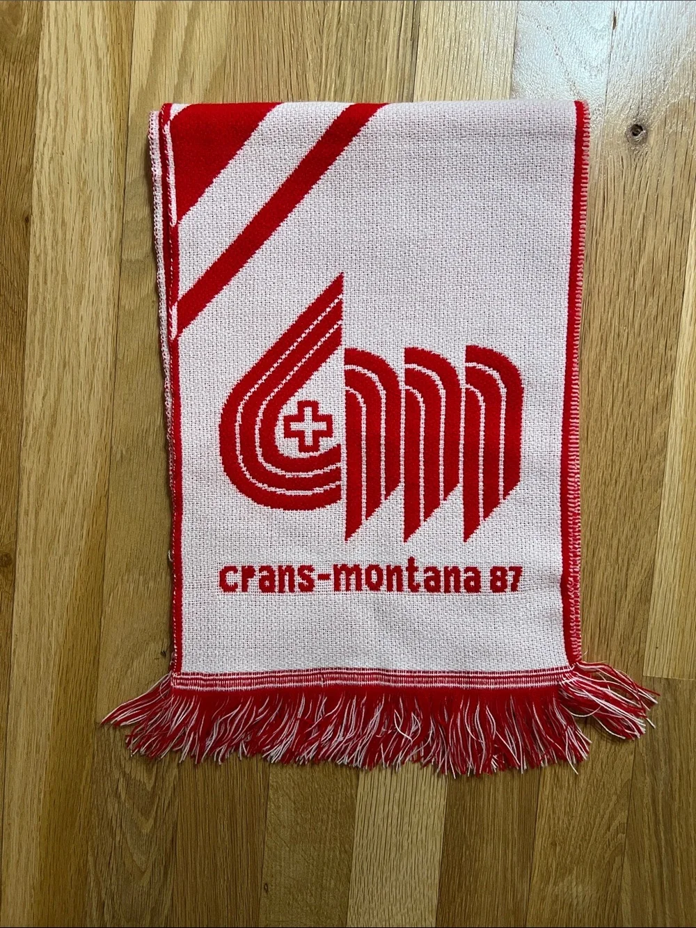 Vintage Scarf 1987 FIS Alpine World Ski Championships Crans-Montana, Switzerland
